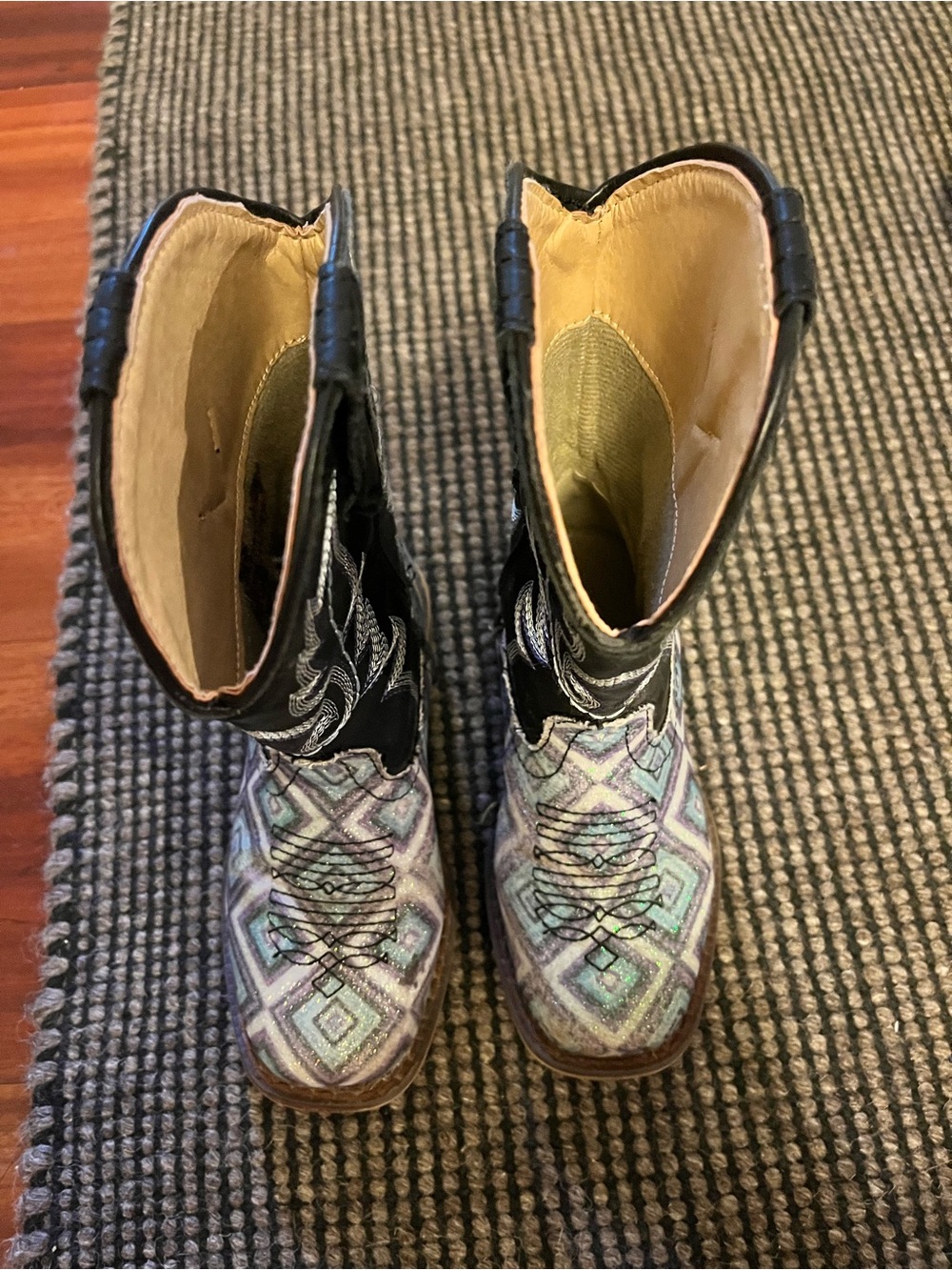 Toddler Girls Patterned Western Boots size 8/9